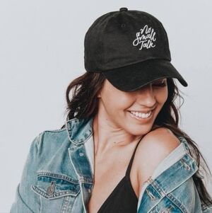 Megan Batoon Black 'No Small Talk' Dad Cap